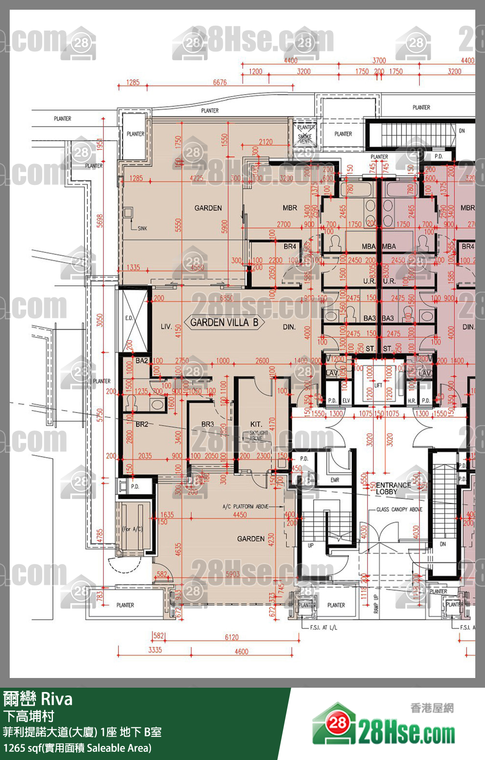 爾巒 菲利提諾大道(大廈) 1座 B室 平面圖