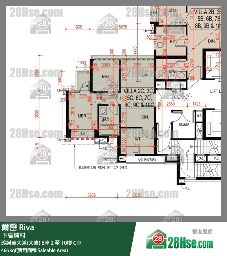 爾巒 珍諾華大道(大廈)6座10樓 C室 平面圖