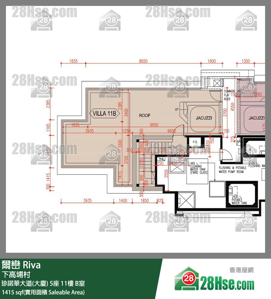 尔峦 珍诺华大道(大厦)5座11楼 B室 平面图