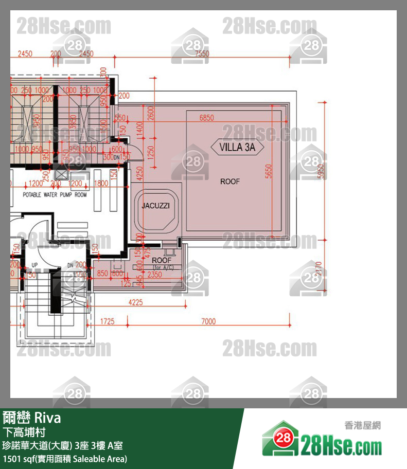 爾巒 珍諾華大道(大廈)3座3樓 A室 平面圖