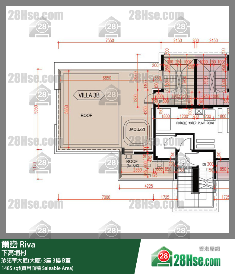 爾巒 珍諾華大道(大廈)3座3樓 B室 平面圖