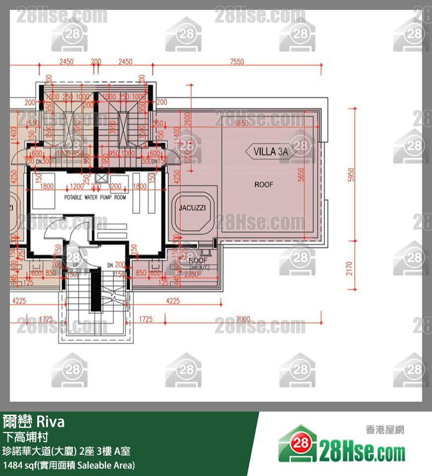 爾巒 珍諾華大道(大廈) 2座 3樓 A室 平面圖