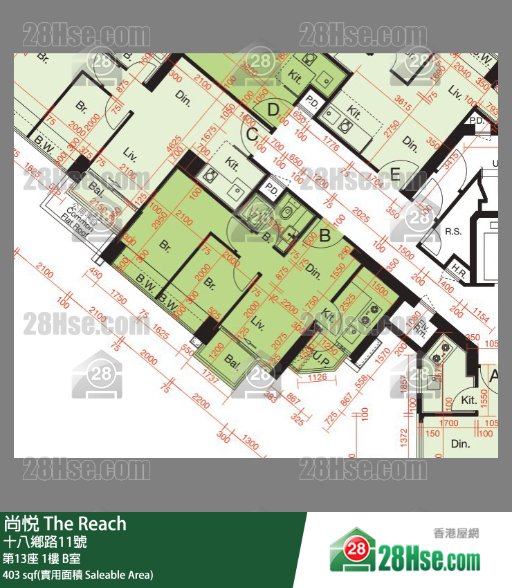 尚悅 第13座 1樓 B室 平面圖