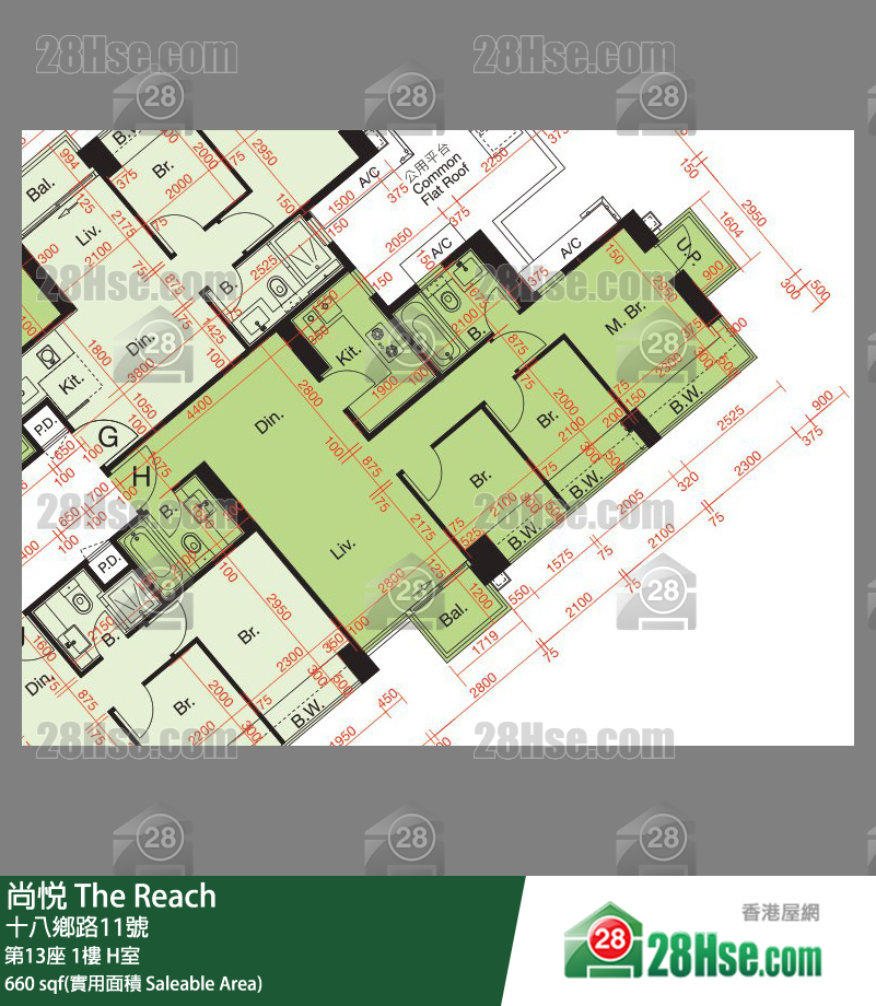 尚悅 第13座1樓 H室 平面圖