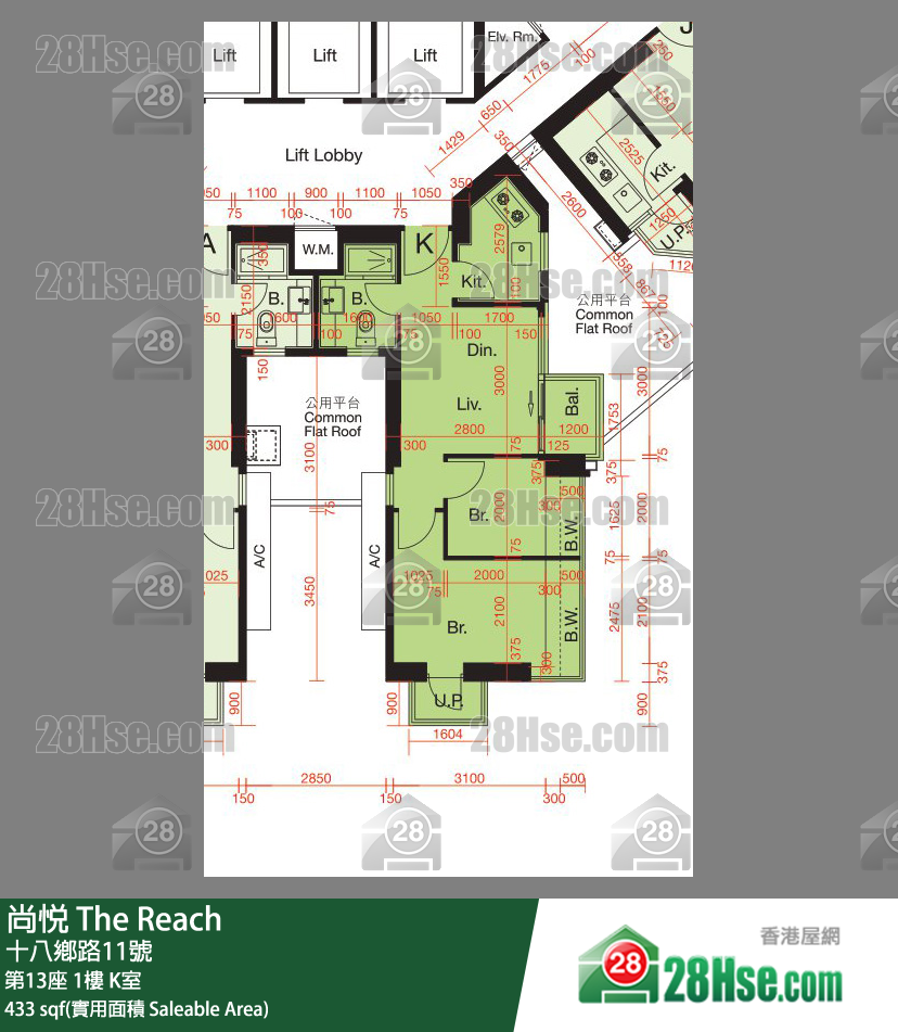 尚悅 第13座1樓 K室 平面圖