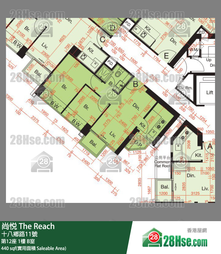 尚悅 第12座1樓 B室 平面圖