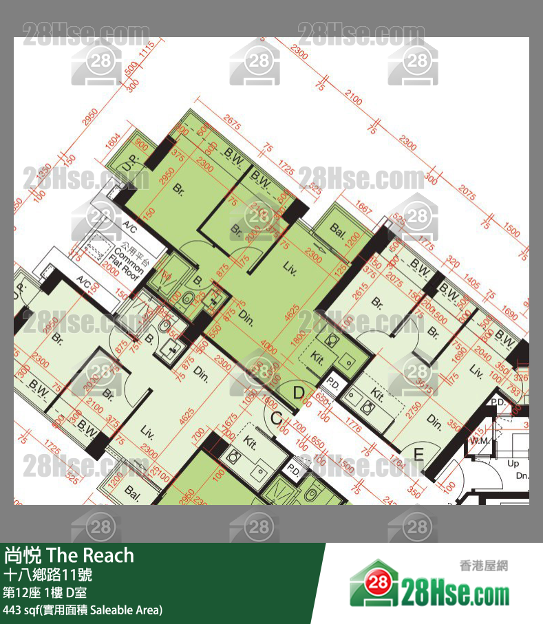 尚悅 第12座1樓 D室 平面圖