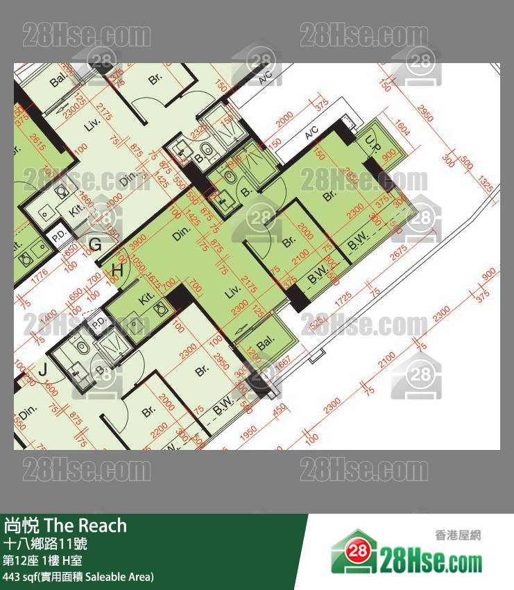 尚悅 第12座 1樓 H室 平面圖