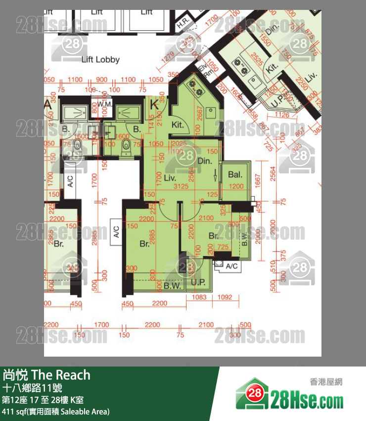 尚悅 第12座 19樓 K室 平面圖