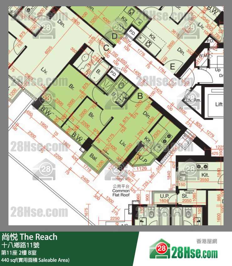 尚悅 第11座 2樓 B室 平面圖