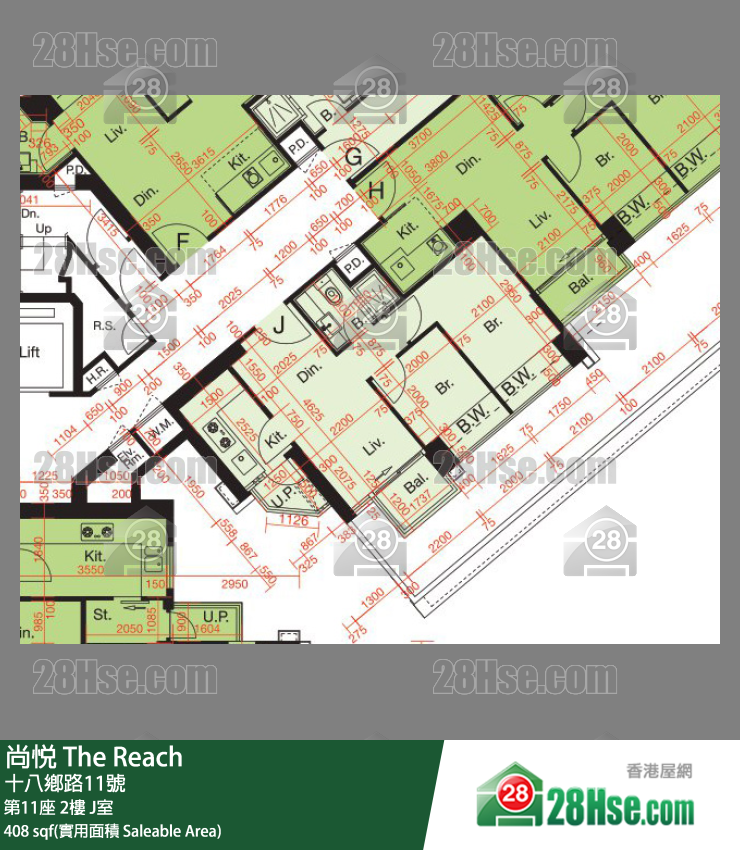 尚悅 第11座 2樓 J室 平面圖