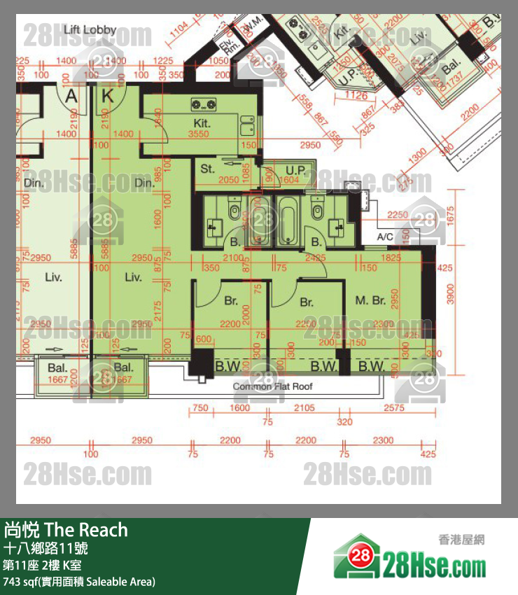 尚悅 第11座2樓 K室 平面圖