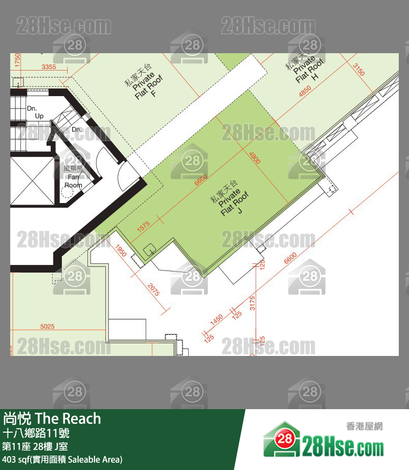 尚悦 第11座 28楼 J室 平面图