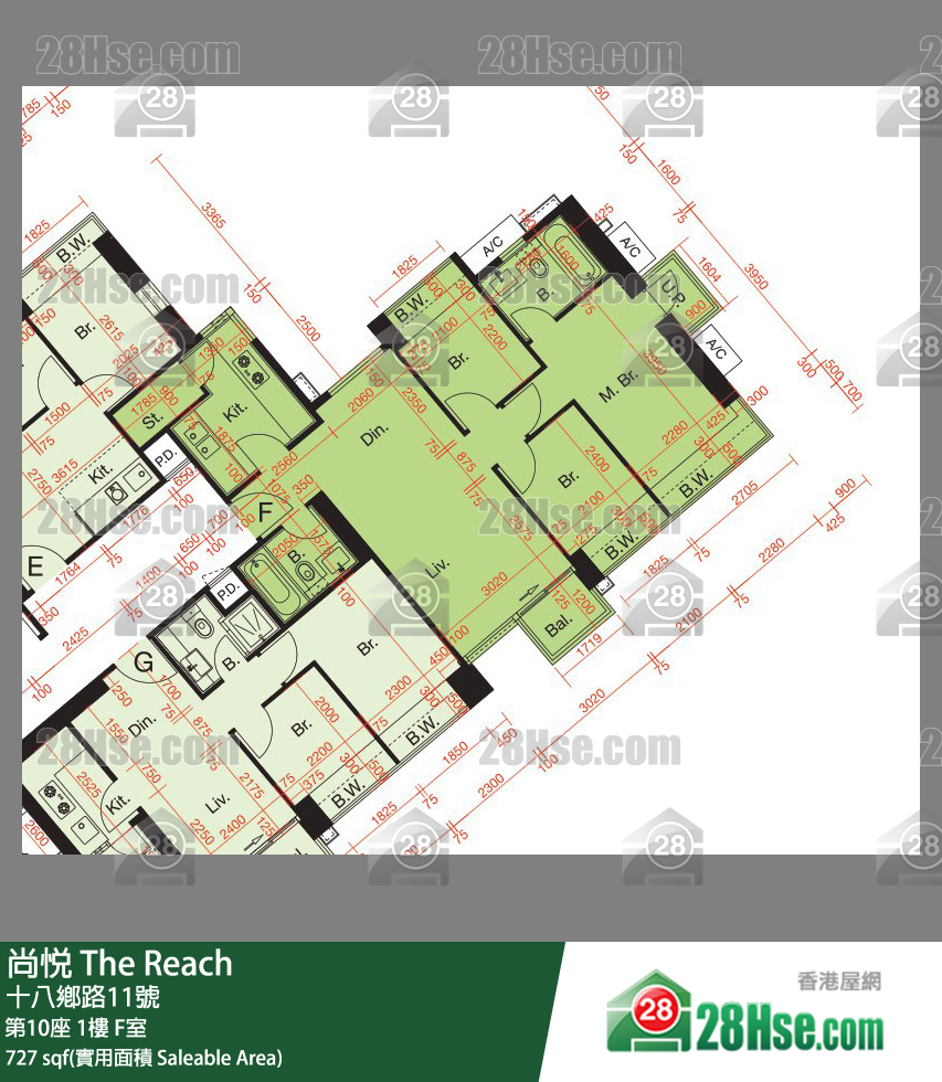 尚悅 第10座1樓 F室 平面圖