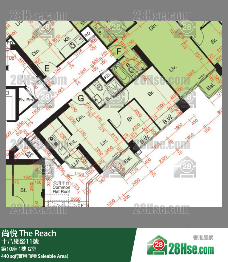 尚悅 第10座1樓 G室 平面圖