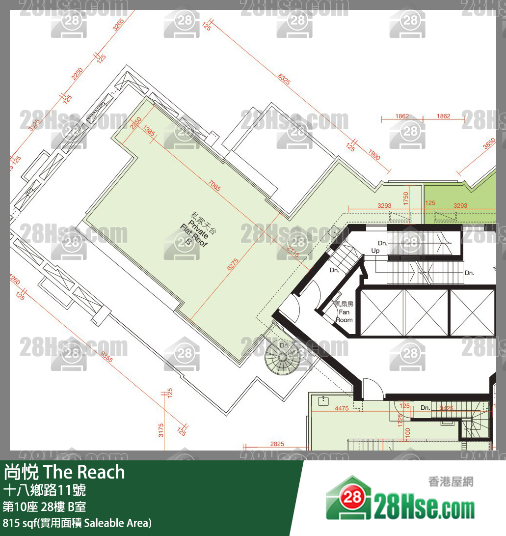 尚悦 第10座28楼 B室 平面图