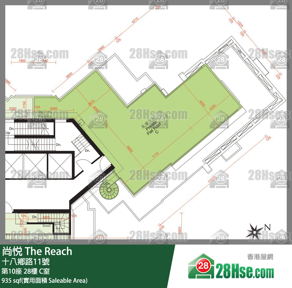 尚悅 第10座28樓 C室 平面圖