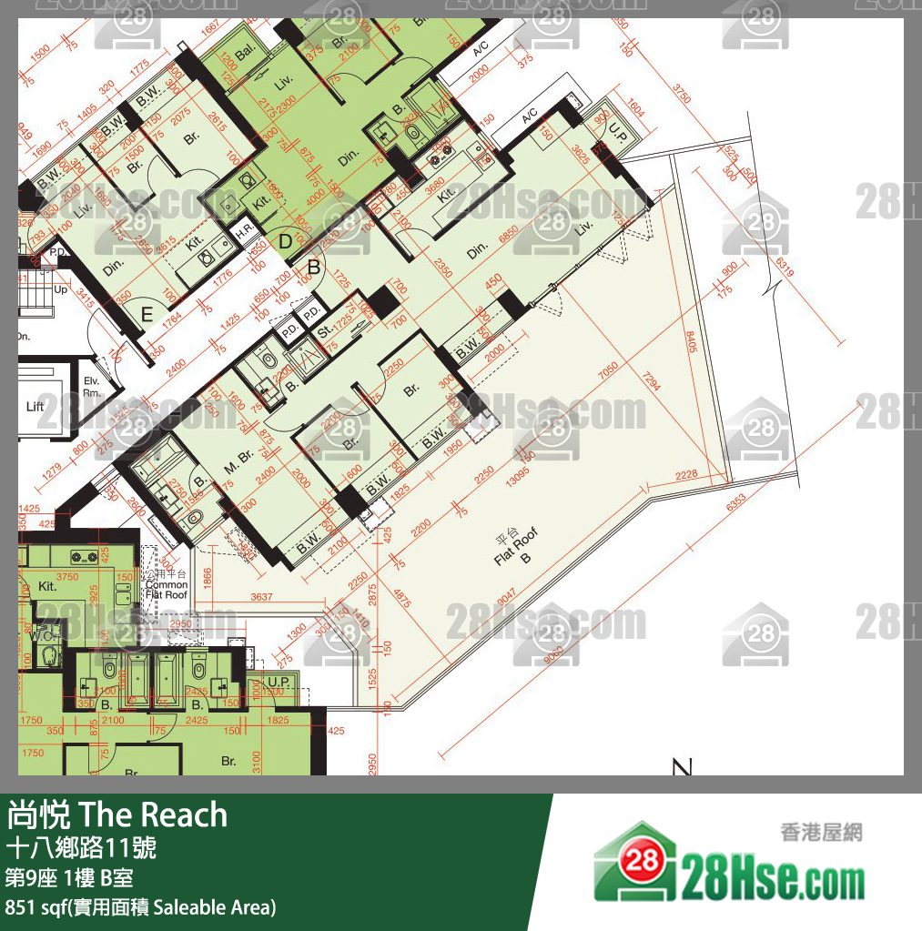 尚悅 第9座 1樓 B室 平面圖