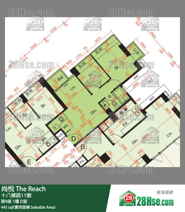 尚悅 第9座 1樓 D室 平面圖