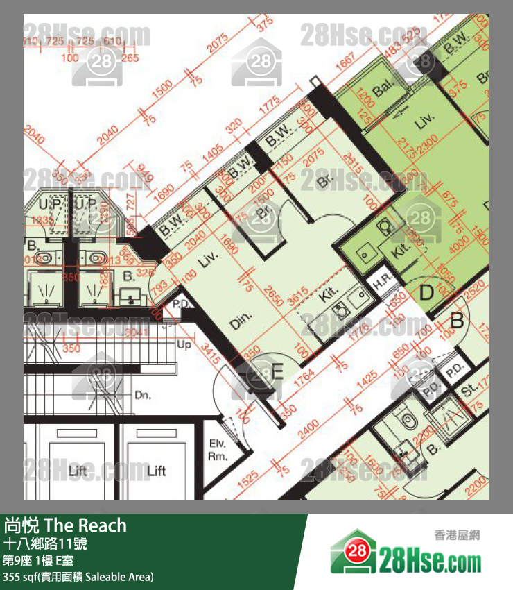 尚悦 第9座1楼 E室 平面图