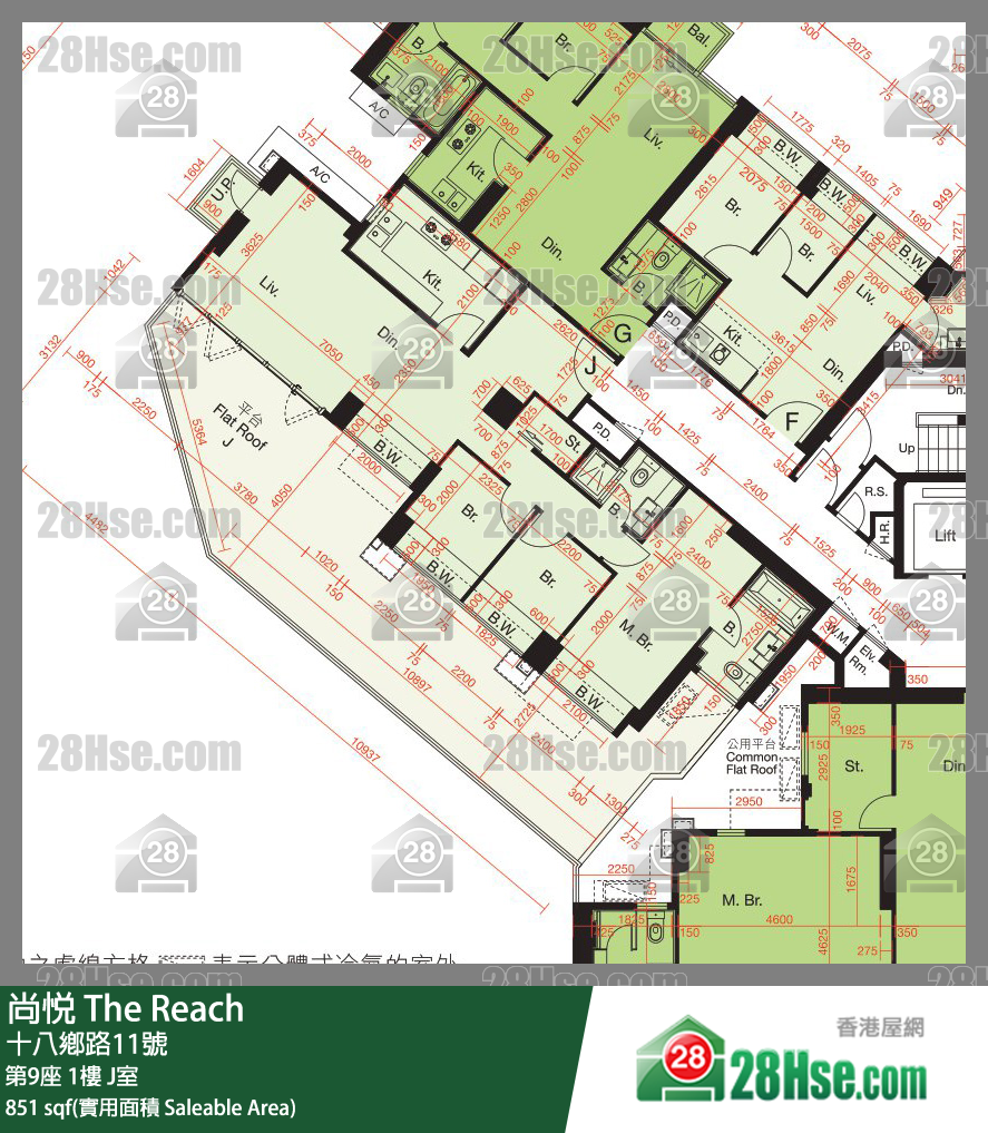 尚悅 第9座1樓 J室 平面圖