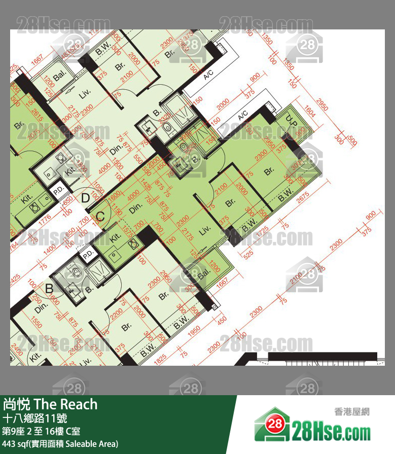 尚悅 第9座 10樓 C室 平面圖