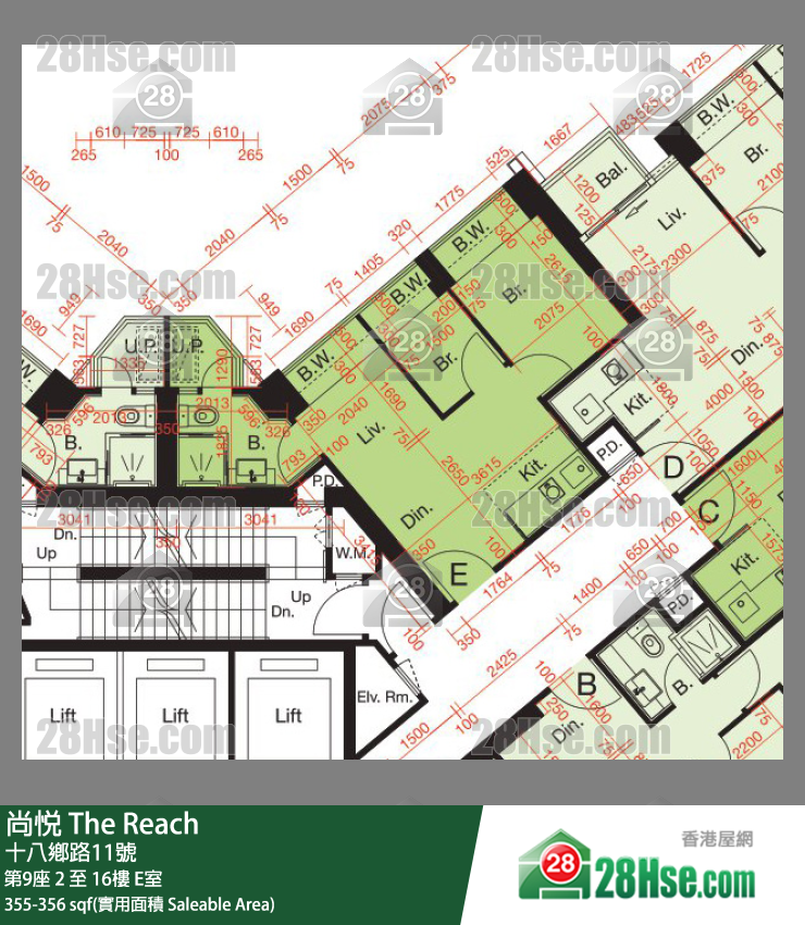 The Reach Unit FloorPlan (Provided by 28Hse)