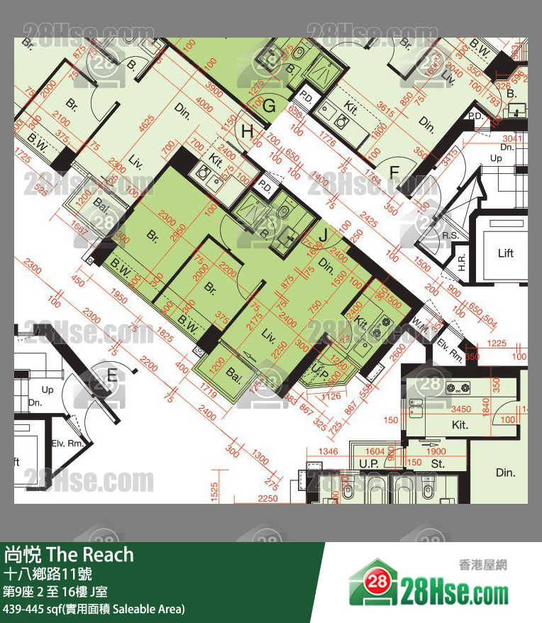 尚悅 第9座 3樓 J室 平面圖