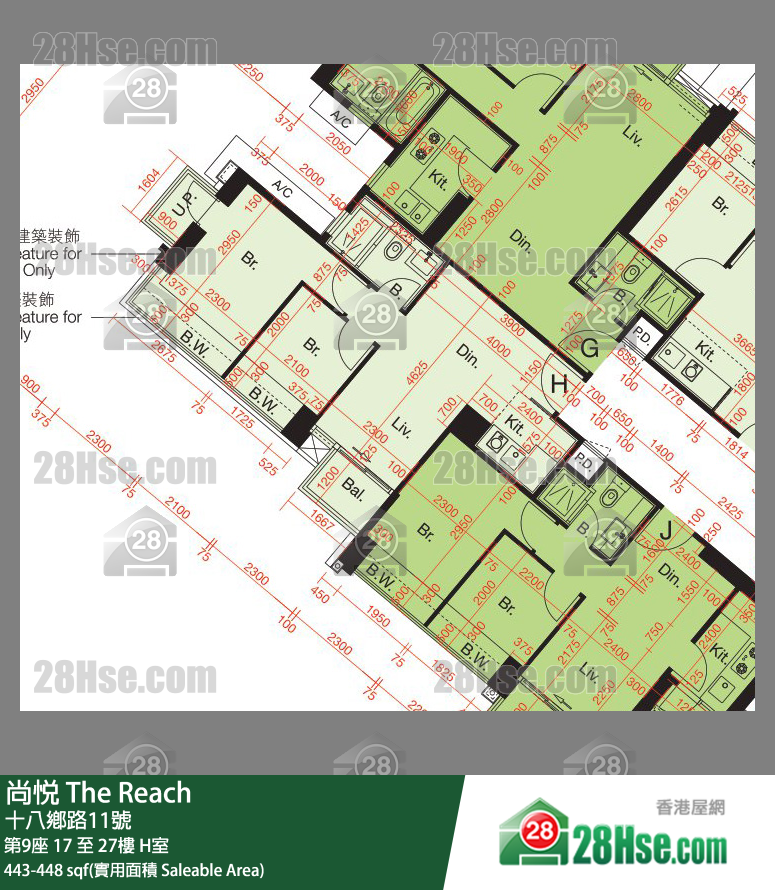 尚悦 单位平面图(由 28Hse 提供)