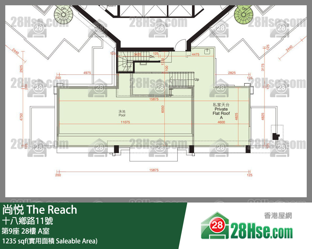 尚悅 第9座28樓 A室 平面圖