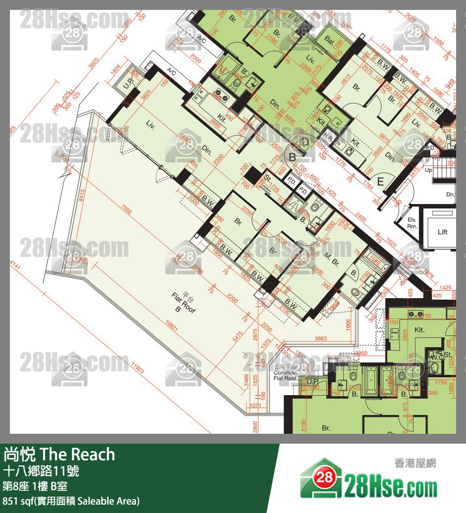 尚悅 第8座 1樓 B室 平面圖