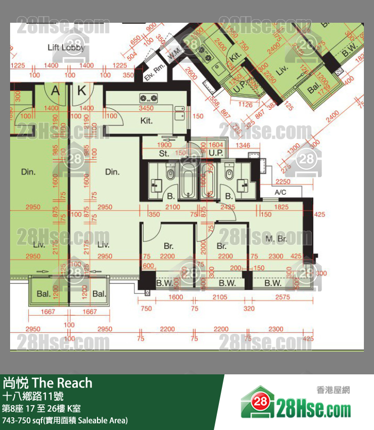 The Reach Unit FloorPlan (Provided by 28Hse)