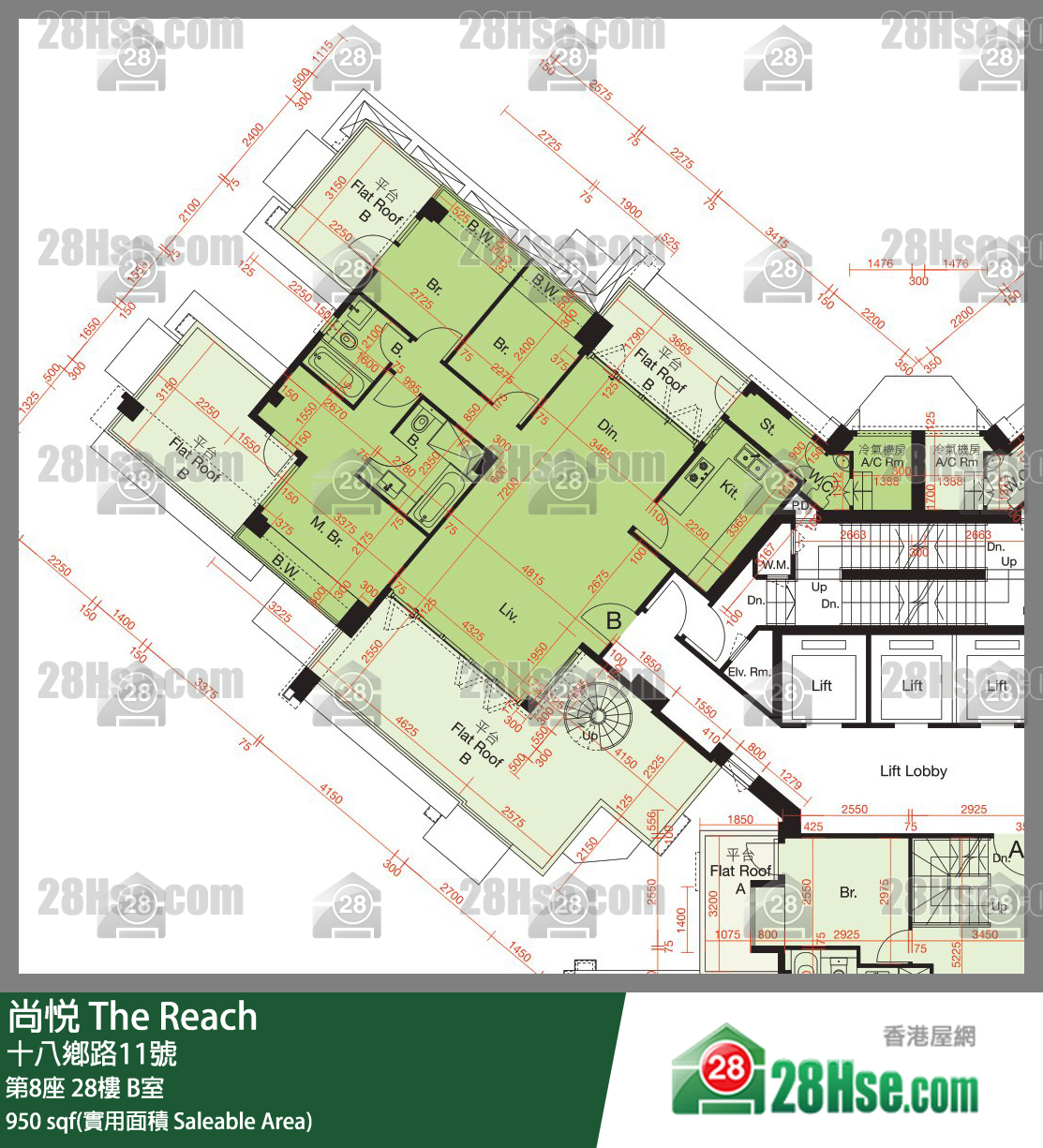 尚悦 单位平面图(由 28Hse 提供)