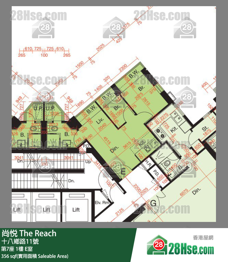 尚悅 第7座 1樓 E室 平面圖