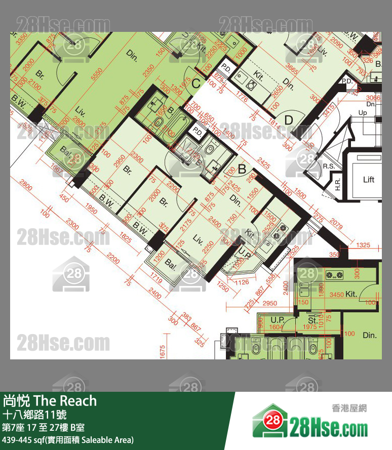 尚悅 第7座27樓 B室 平面圖