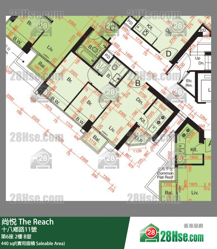 尚悅 第6座2樓 B室 平面圖