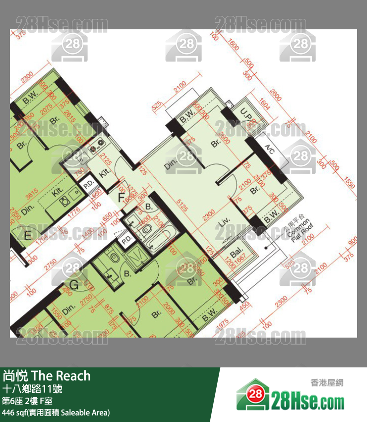 尚悦 第6座2楼 F室 平面图