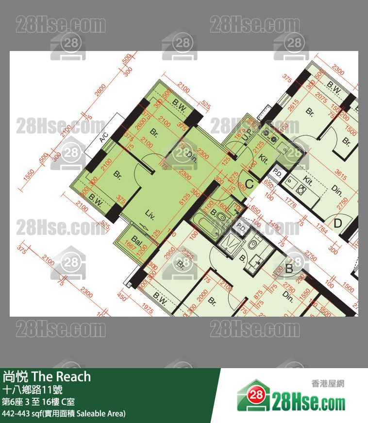 尚悅 第6座12樓 C室 平面圖