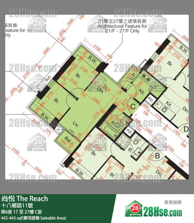尚悅 第6座 26樓 C室 平面圖