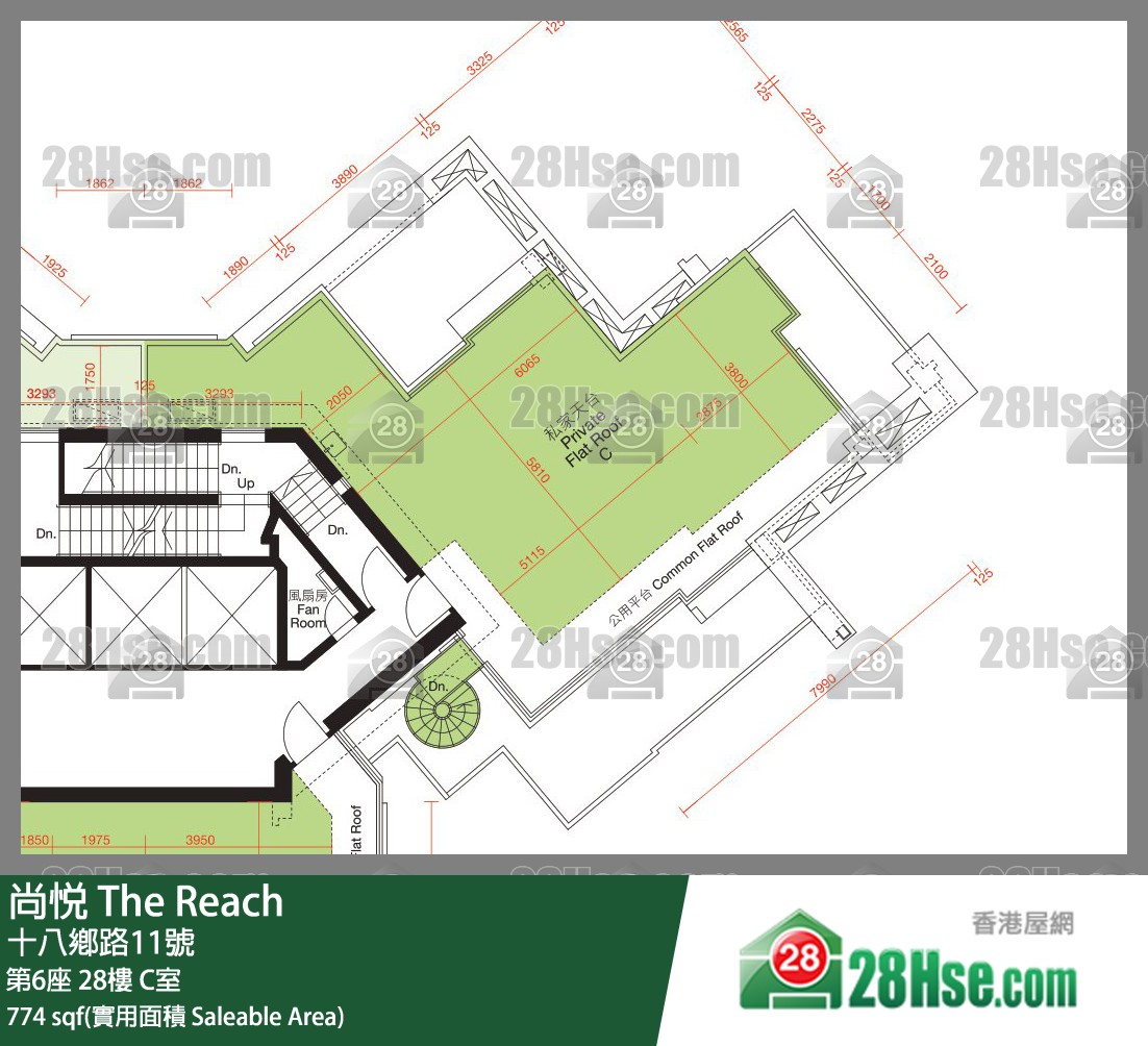 尚悅 第6座 28樓 C室 平面圖