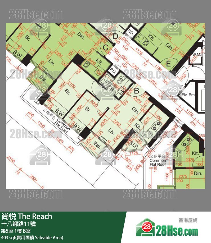 尚悅 第5座 1樓 B室 平面圖