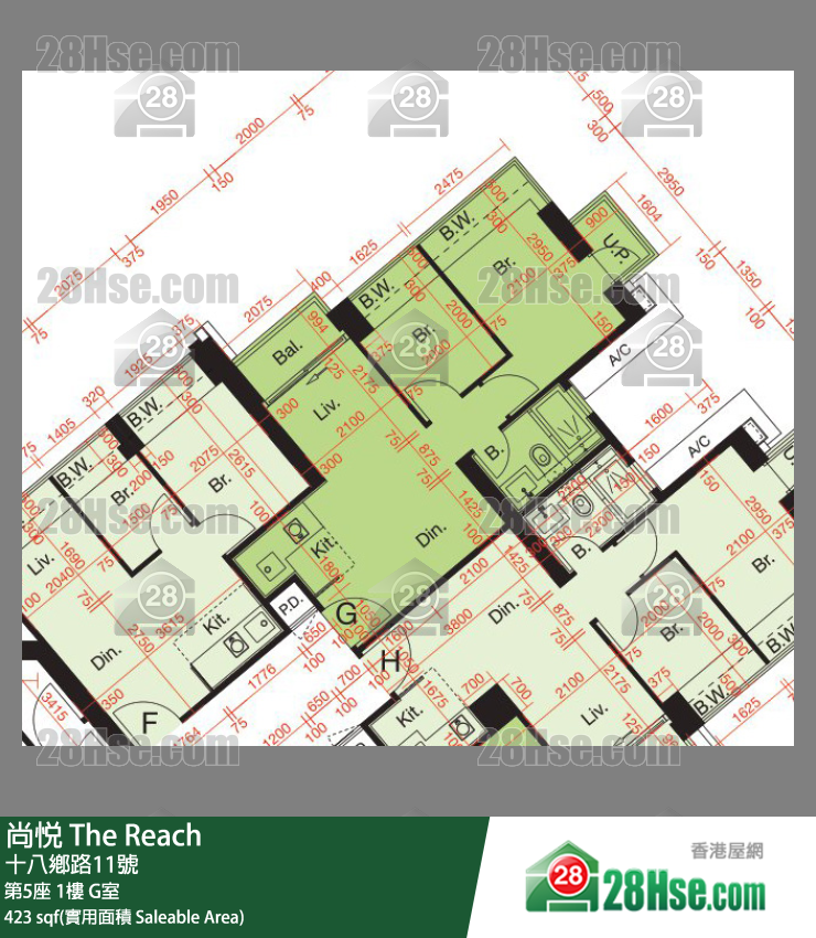 尚悅 第5座1樓 G室 平面圖