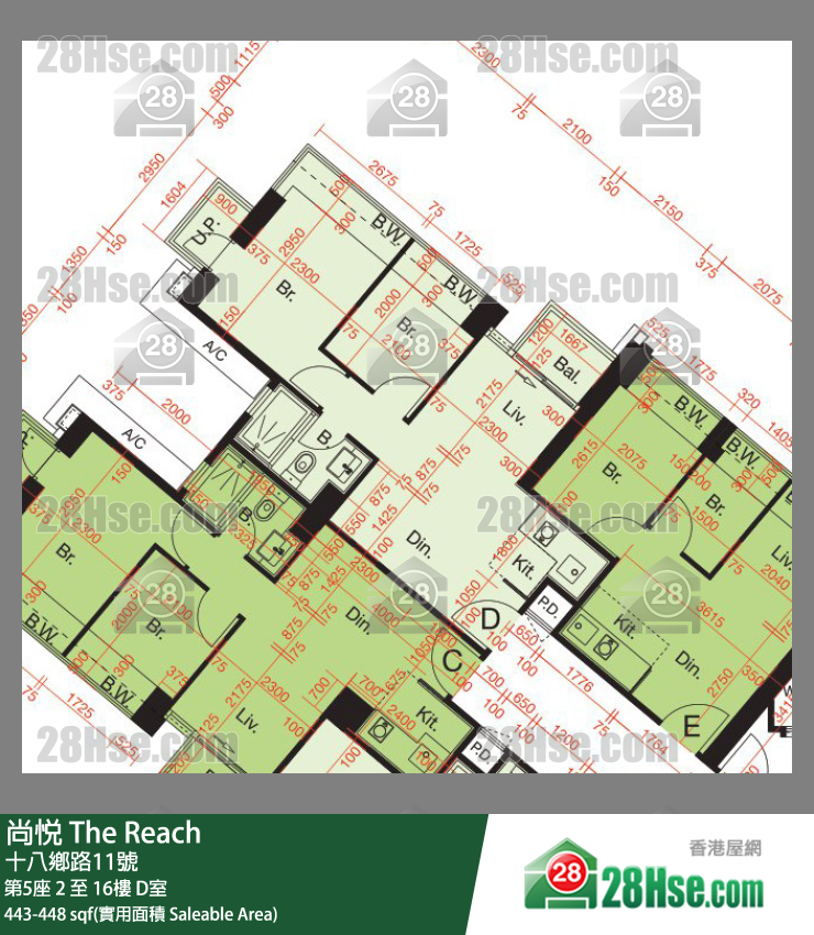 尚悅 第5座10樓 D室 平面圖