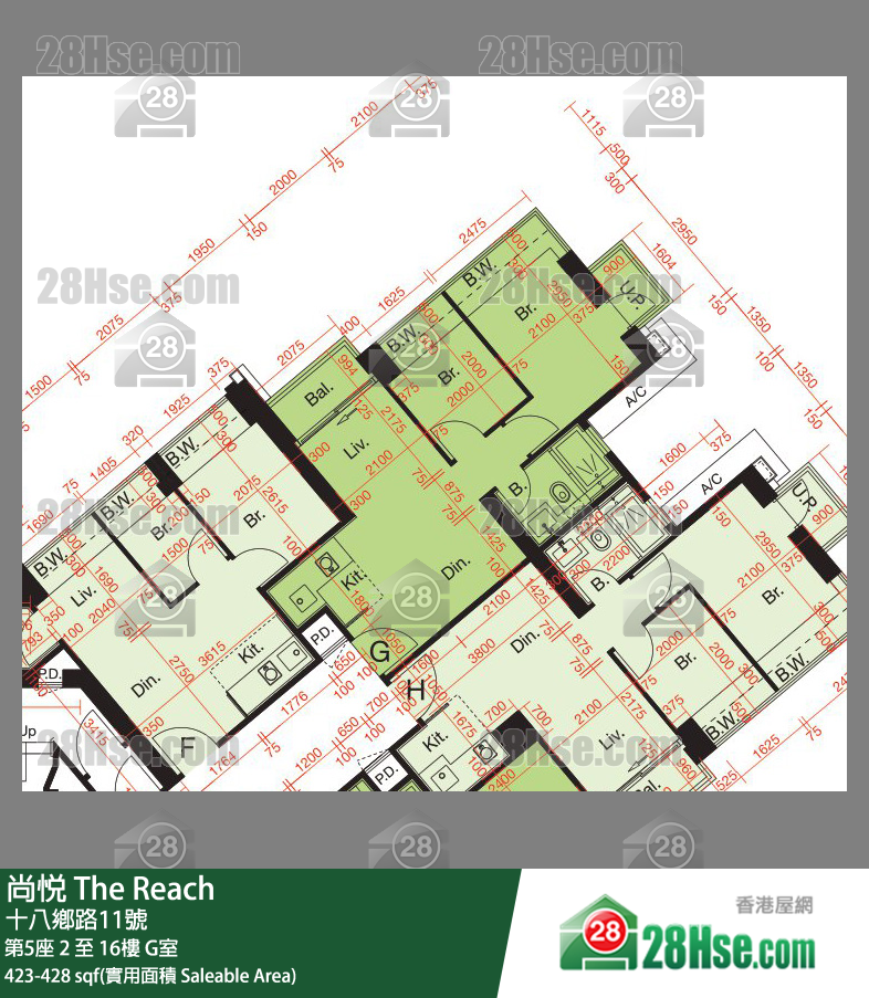 尚悅 第5座 7樓 G室 平面圖