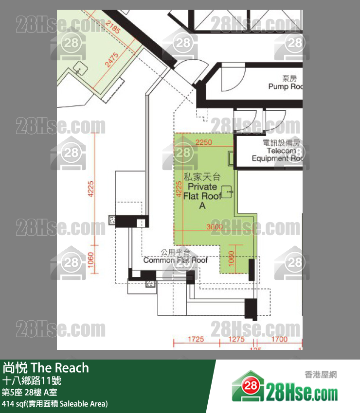 尚悅 第5座 28樓 A室 平面圖