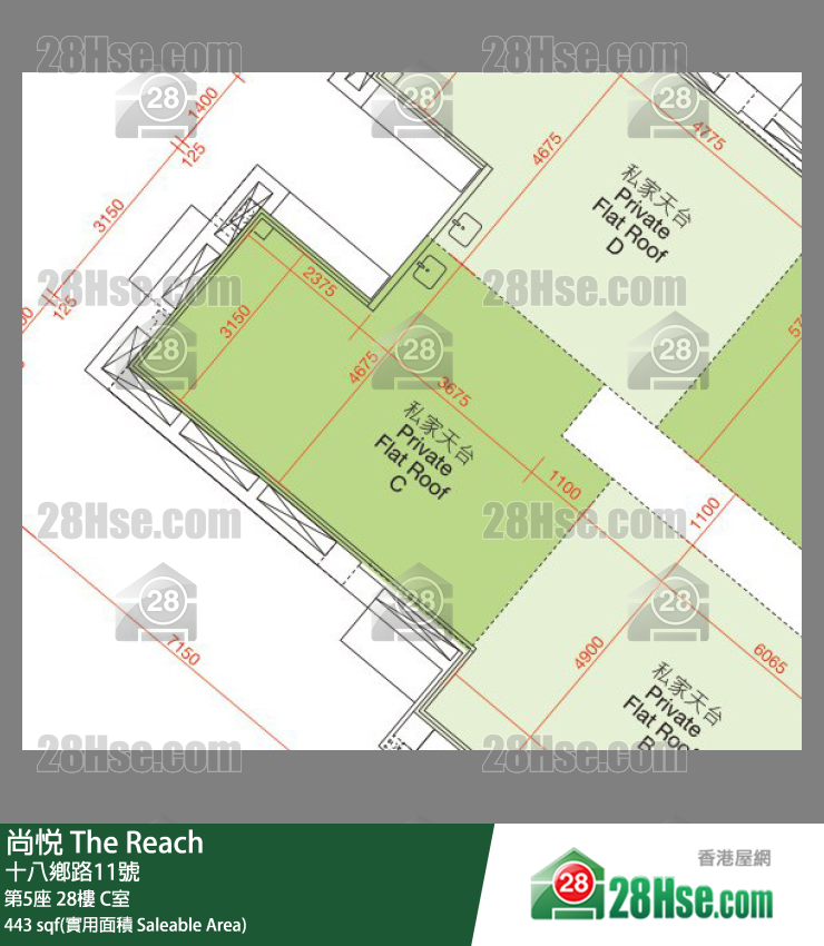 尚悅 第5座28樓 C室 平面圖
