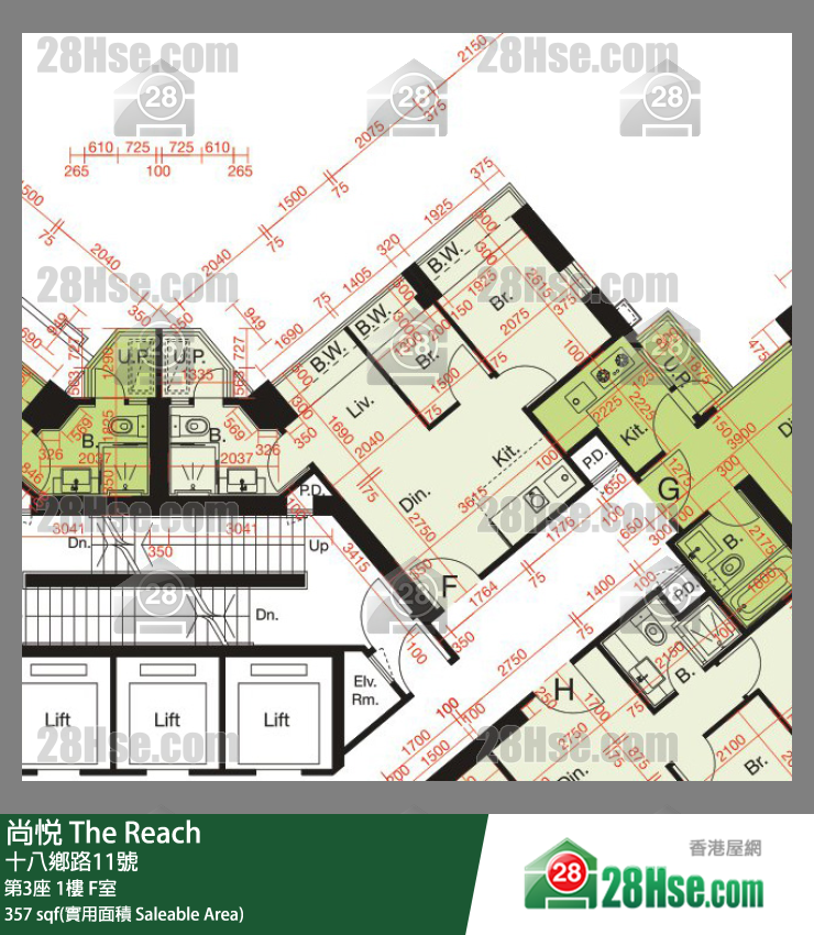 尚悅 第3座1樓 F室 平面圖