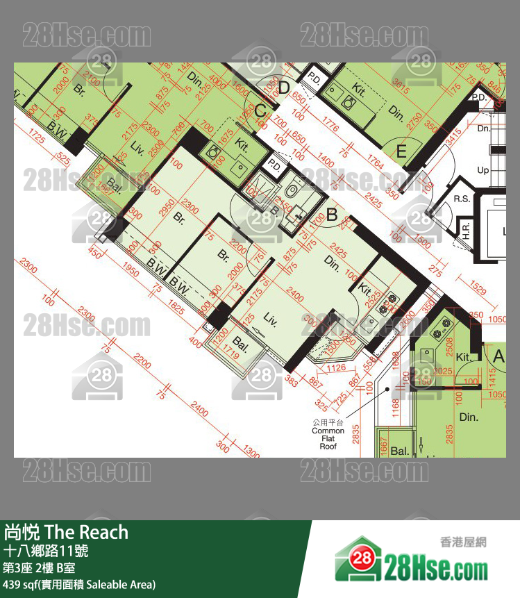 尚悅 第3座2樓 B室 平面圖