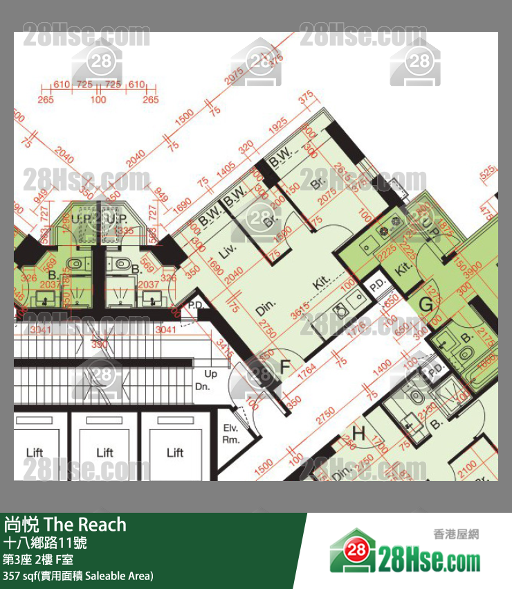 尚悦 第3座2楼 F室 平面图