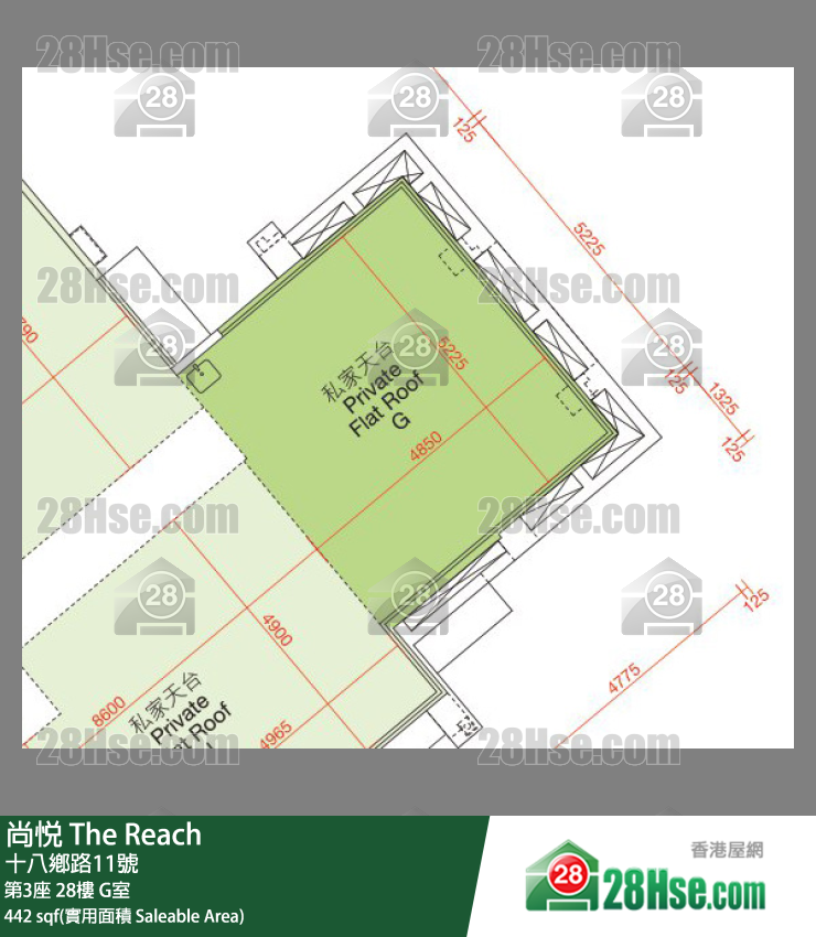 尚悅 第3座 28樓 G室 平面圖
